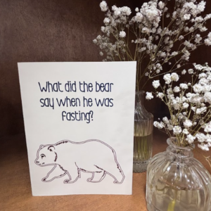 Fasting Bear Eid Al-Fitr Greeting Card