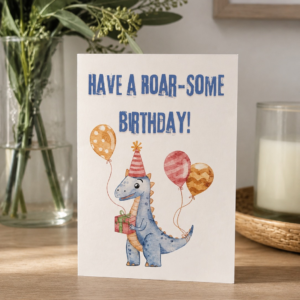 Dinosaur Birthday Greeting Card