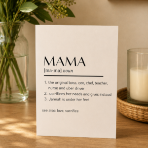 Mama Definition Greeting Card